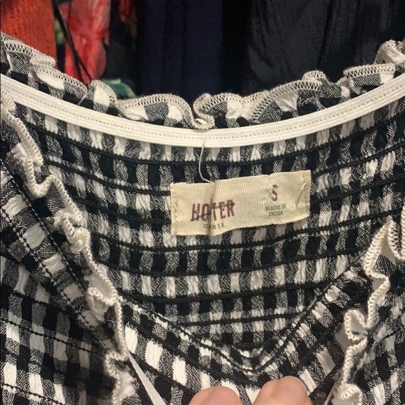 Gingham smocked tulip hem dress NWOT - Picture 4 of 4